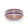 Load image into Gallery viewer, vintage-wide-sapphire-eternity-band-for-her-in-rose-gold-FDEWB8645GSABL-NL-RG
