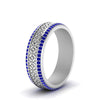 Load image into Gallery viewer, vintage-wide-sapphire-eternity-band-for-her-in-white-gold-FDEWB8645GSABL-NL-WG