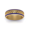 Load image into Gallery viewer, vintage-wide-sapphire-eternity-band-for-her-in-yellow-gold-FDEWB8645GSABL-NL-YG