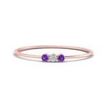 Load image into Gallery viewer, violet-topaz-3-stone-bezel-delicate-ring-in-rose-gold-FD9412RORGVITO-NL-RG.jpg
