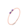 Load image into Gallery viewer, violet-topaz-3-stone-bezel-delicate-ring-in-rose-gold-FD9412RORGVITO-NL-RG.jpg