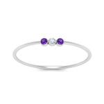Load image into Gallery viewer, violet-topaz-3-stone-bezel-delicate-ring-in-white-gold-FD9412RORGVITO-NL-WG.jpg
