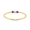 Load image into Gallery viewer, violet-topaz-3-stone-bezel-delicate-ring-in-yellow-gold-FD9412RORGVITO-NL-YG.jpg
