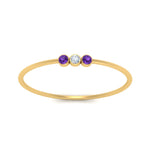 Load image into Gallery viewer, violet-topaz-3-stone-bezel-delicate-ring-in-yellow-gold-FD9412RORGVITO-NL-YG.jpg
