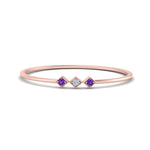 Load image into Gallery viewer, violet-topaz-minimalist-3-stone-band-in-rose-gold-FD9411RORGVITO-NL-RG.jpg
