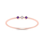 Load image into Gallery viewer, violet-topaz-minimalist-3-stone-band-in-rose-gold-FD9411RORGVITO-NL-RG.jpg
