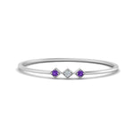 Load image into Gallery viewer, violet-topaz-minimalist-3-stone-band-in-white-gold-FD9411RORGVITO-NL-WG.jpg
