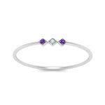 Load image into Gallery viewer, violet-topaz-minimalist-3-stone-band-in-white-gold-FD9411RORGVITO-NL-WG.jpg
