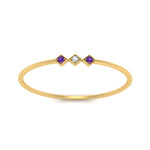 Load image into Gallery viewer, violet-topaz-minimalist-3-stone-band-in-yellow-gold-FD9411RORGVITO-NL-YG.jpg
