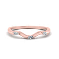 Thumbnail 6 - wave-design-marquise-diamond-women-wedding-band-in-rose-gold-FD8300B-NL-RG