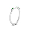 Load image into Gallery viewer, wave-design-marquise-diamond-women-wedding-band-with-emerald-in-white-gold-FD8300BGEMGR-NL-WG