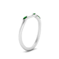 Thumbnail 27 - wave-design-marquise-diamond-women-wedding-band-with-emerald-in-white-gold-FD8300BGEMGR-NL-WG