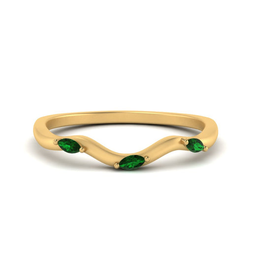 wave-design-marquise-diamond-women-wedding-band-with-emerald-in-yellow-gold-FD8300BGEMGR-NL-YG