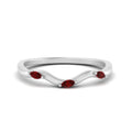 Thumbnail 34 - wave-design-marquise-diamond-women-wedding-band-with-ruby-in-white-gold-FD8300BGRUDR-NL-WG