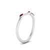 Load image into Gallery viewer, wave-design-marquise-diamond-women-wedding-band-with-ruby-in-white-gold-FD8300BGRUDR-NL-WG