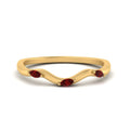 Thumbnail 37 - wave-design-marquise-diamond-women-wedding-band-with-ruby-in-yellow-gold-FD8300BGRUDR-NL-YG