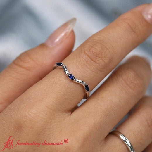 wave-design-marquise-diamond-women-wedding-band-with-sapphire-in-14k-white-gold-FD8300