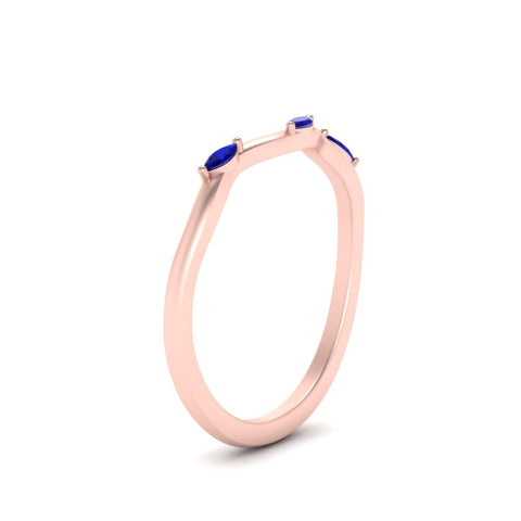 wave-design-marquise-diamond-women-wedding-band-with-sapphire-in-rose-gold-FD8300BGSABL-NL-RG