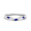 Load image into Gallery viewer, wave-design-marquise-diamond-women-wedding-band-with-sapphire-in-white-gold-FD8300BGSABL-NL-WG