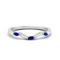 Thumbnail 2 - wave-design-marquise-diamond-women-wedding-band-with-sapphire-in-white-gold-FD8300BGSABL-NL-WG