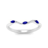 Load image into Gallery viewer, wave-design-marquise-diamond-women-wedding-band-with-sapphire-in-white-gold-FD8300BGSABL-NL-WG