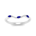 Thumbnail 4 - wave-design-marquise-diamond-women-wedding-band-with-sapphire-in-white-gold-FD8300BGSABL-NL-WG