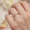 Load image into Gallery viewer, wave-design-marquise-women-band-rose-gold-fdens8300b2-model
