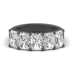 Load image into Gallery viewer, wedding-band-5-stone-diamond-radiant-cut-4-carat-in-black-gold-FD8008RAB-4.00CT-NL-BG.jpg
