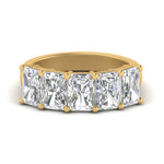 Load image into Gallery viewer, wedding-band-5-stone-diamond-radiant-cut-4-carat-in-yellow-gold-FD8008RAB-4.00CT-NL-YG.jpg
