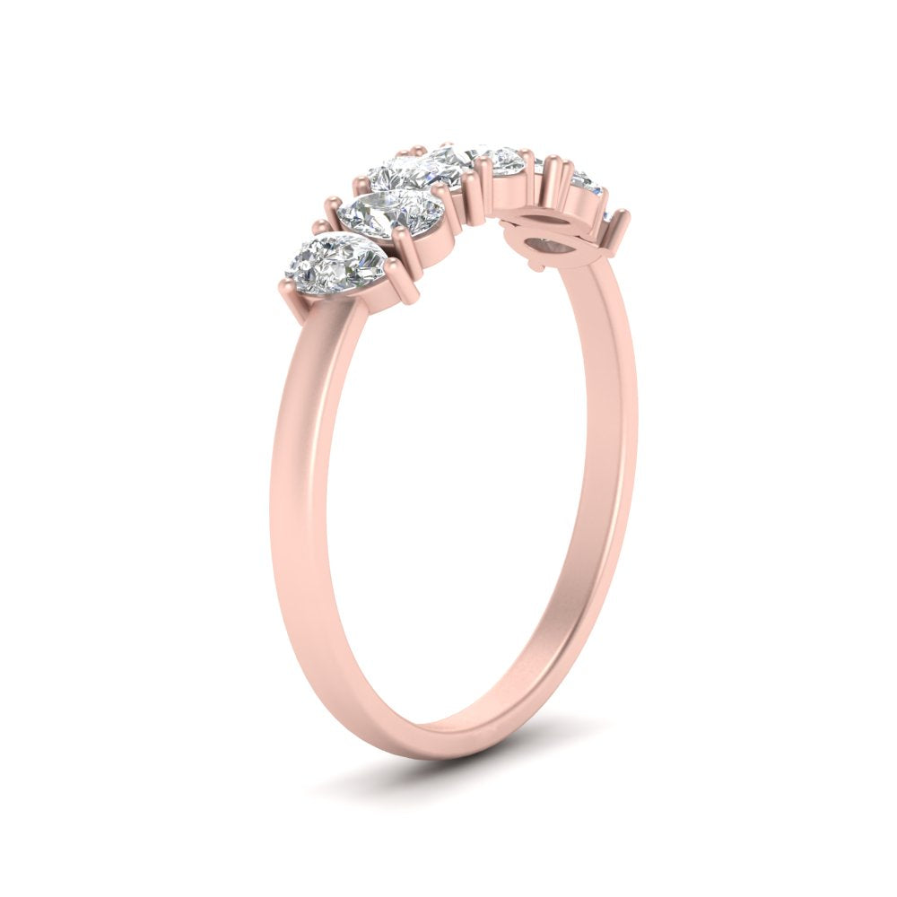 Wedding Band Diamond Teardrop 0.70 Carat