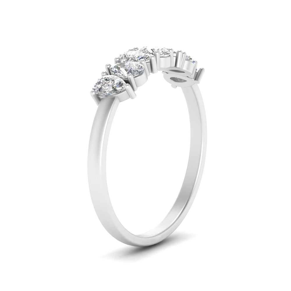 Wedding Band Diamond Teardrop 0.70 Carat