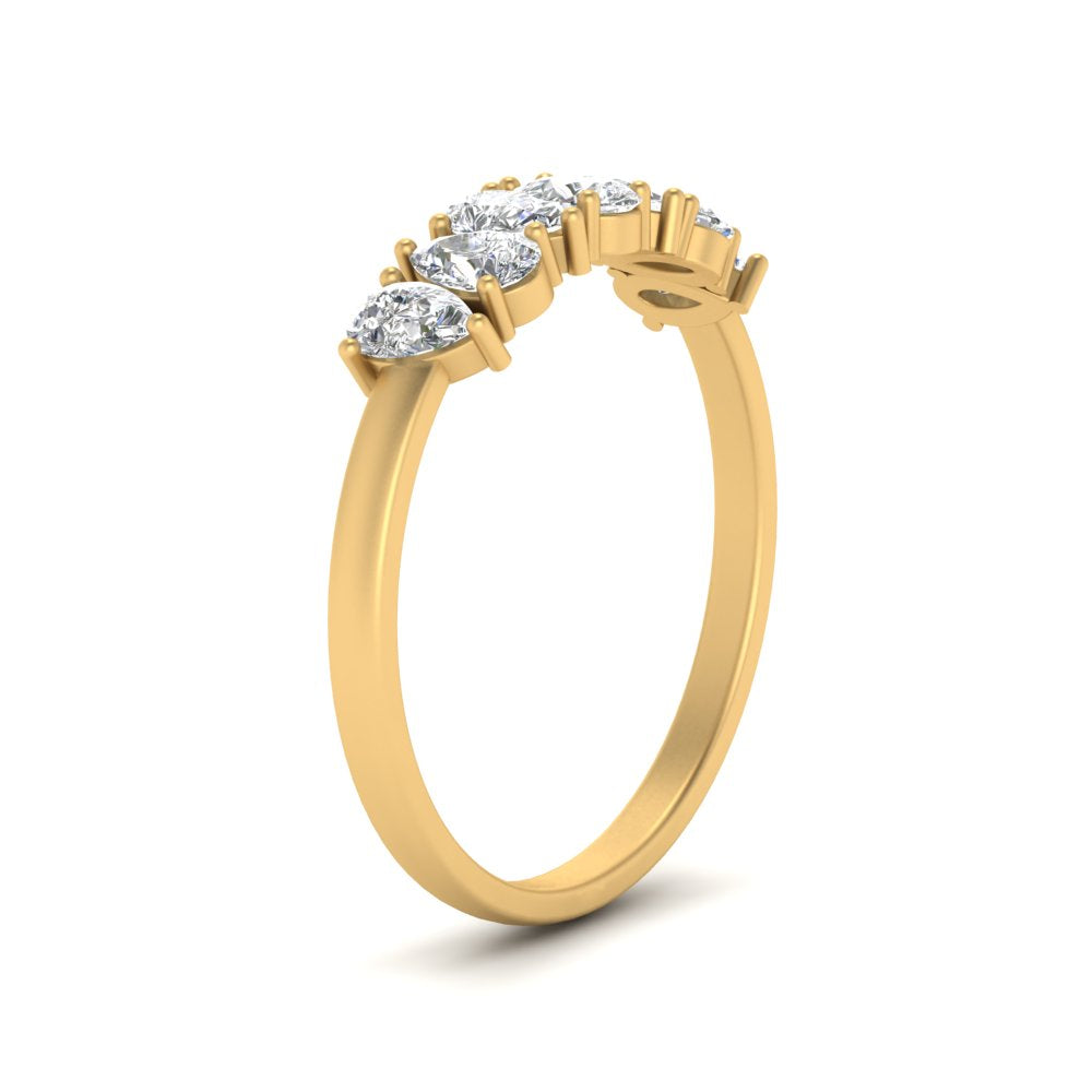 Wedding Band Diamond Teardrop 0.70 Carat