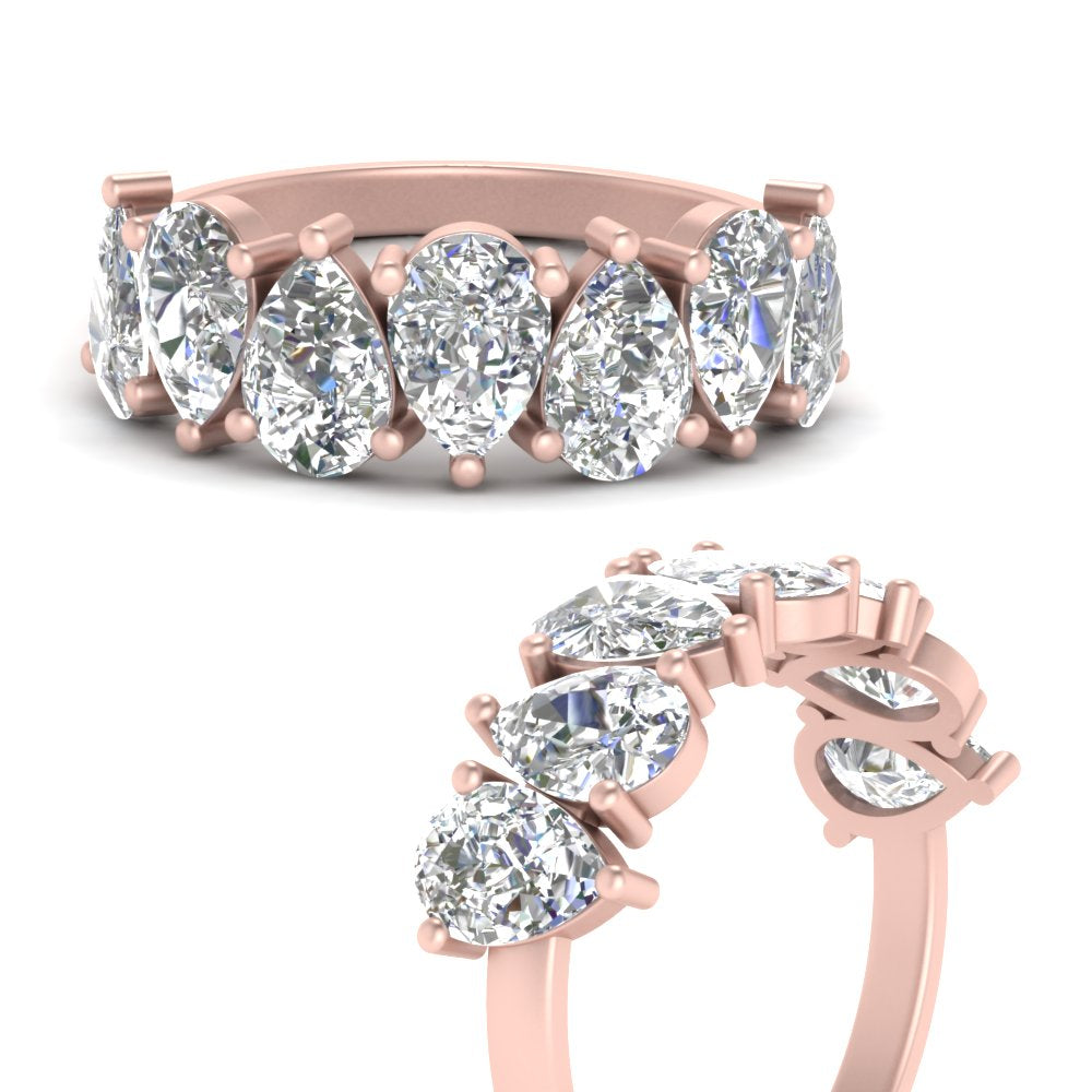 Wedding Band Teardrop Diamond 3.50 Carat