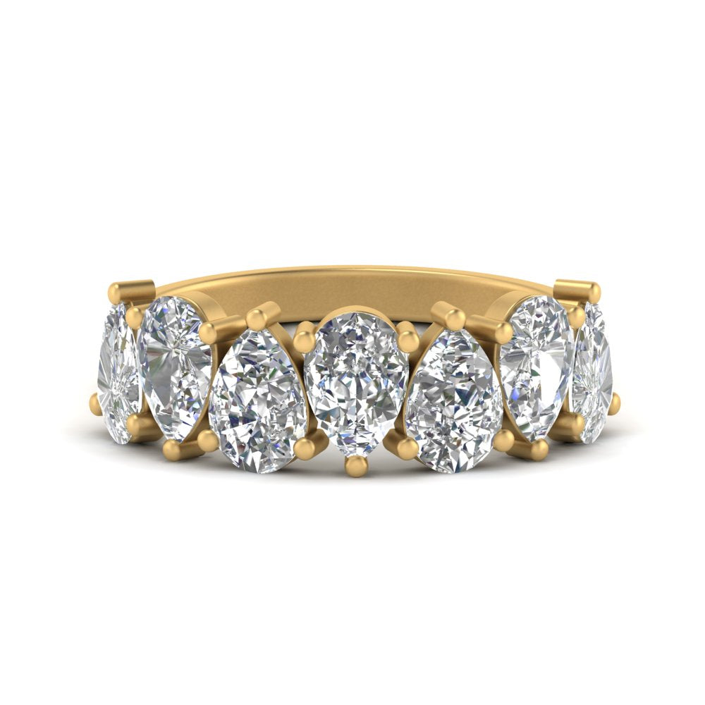 Wedding Band Teardrop Diamond 3.50 Carat