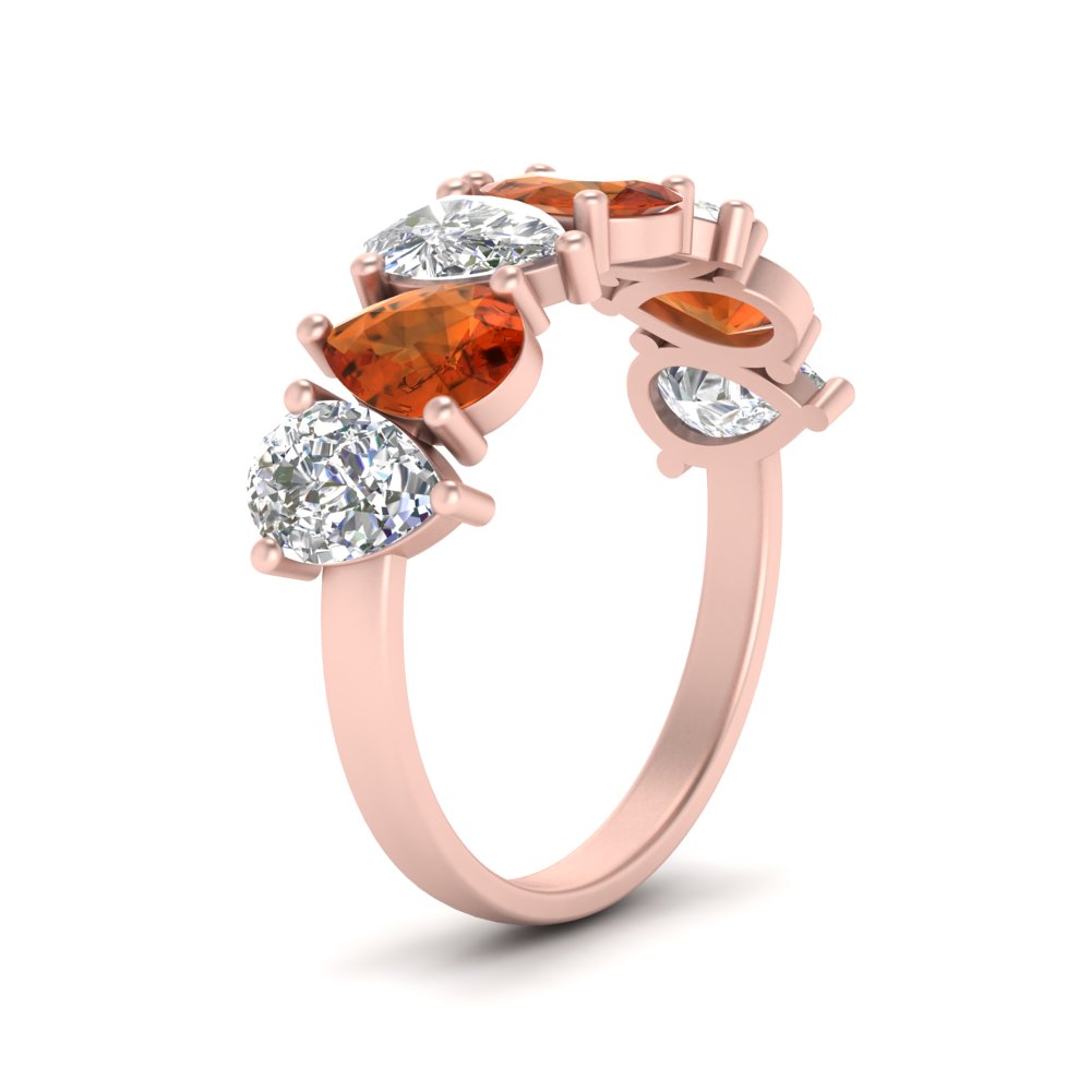 Wedding Band Teardrop Diamond 3.50 Carat