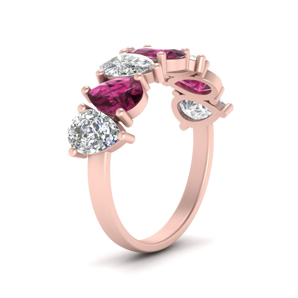 Wedding Band Teardrop Diamond 3.50 Carat