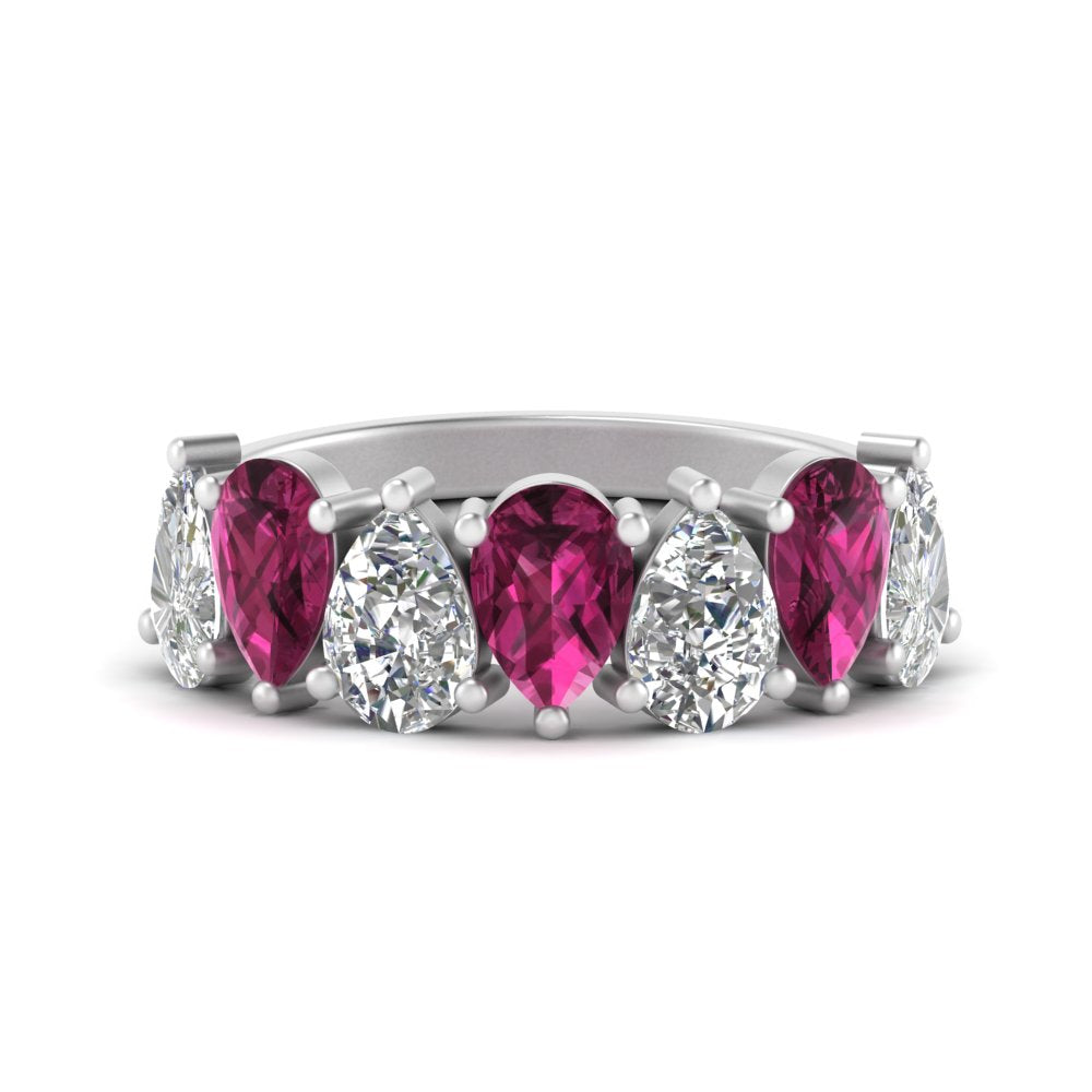 Wedding Band Teardrop Diamond 3.50 Carat