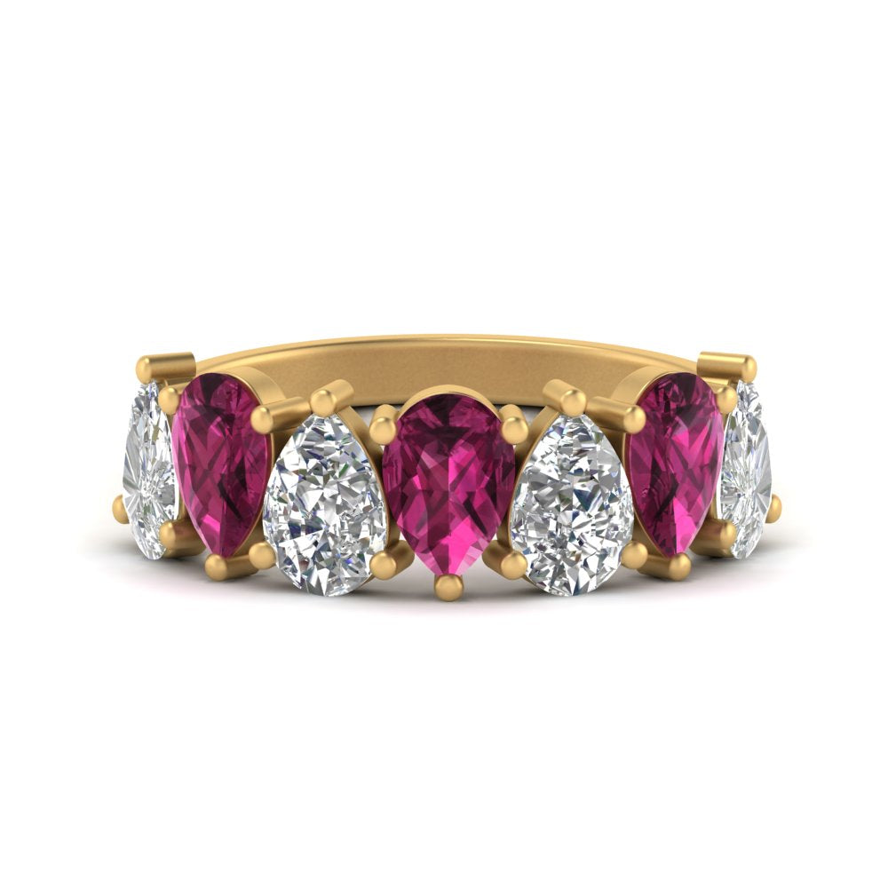 Wedding Band Teardrop Diamond 3.50 Carat