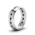 Thumbnail 31 - Mens Channel Set Wedding Ring