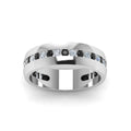 Thumbnail 30 - Mens Channel Set Wedding Ring