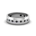 Load image into Gallery viewer, Mens Channel Set Wedding Ring
