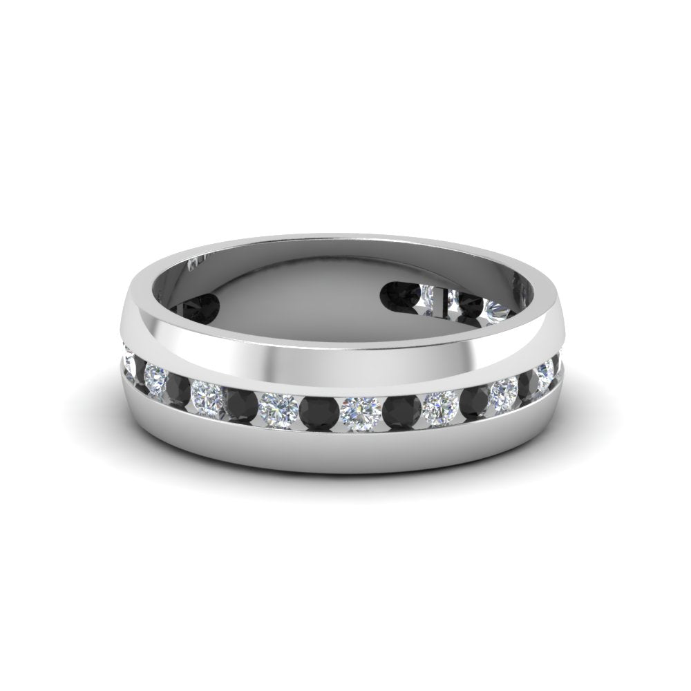Mens Channel Set Wedding Ring
