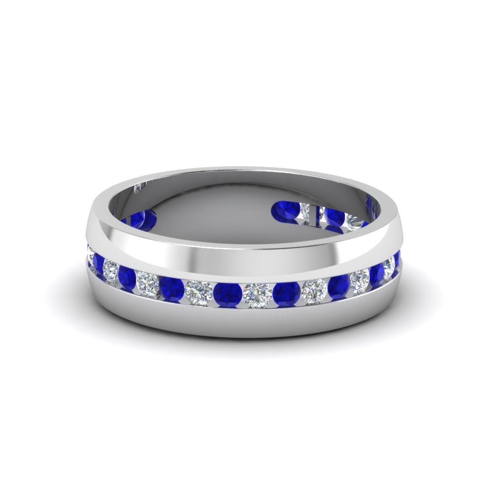 Mens Channel Set Wedding Ring