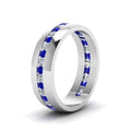 Thumbnail 46 - Mens Channel Set Wedding Ring