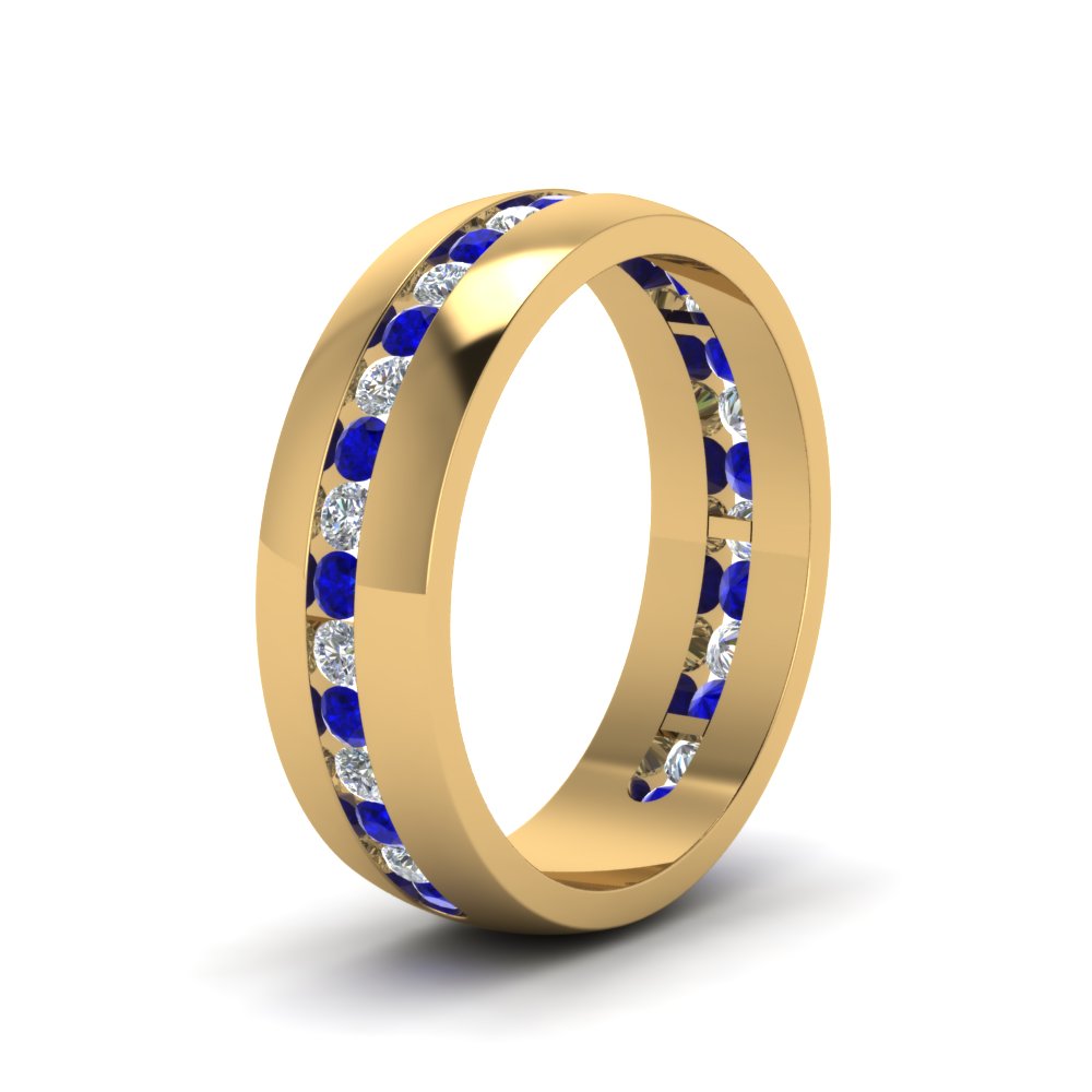 Mens Channel Set Wedding Ring