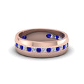 Thumbnail 21 - Mens Channel Set Wedding Ring