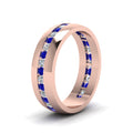 Thumbnail 25 - Mens Channel Set Wedding Ring