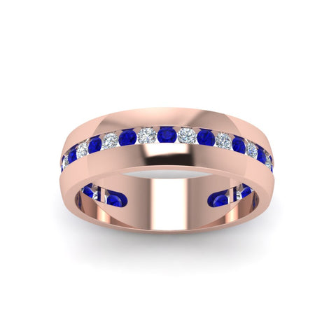 Mens Channel Set Wedding Ring