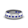 Thumbnail 91 - Mens Channel Set Wedding Ring