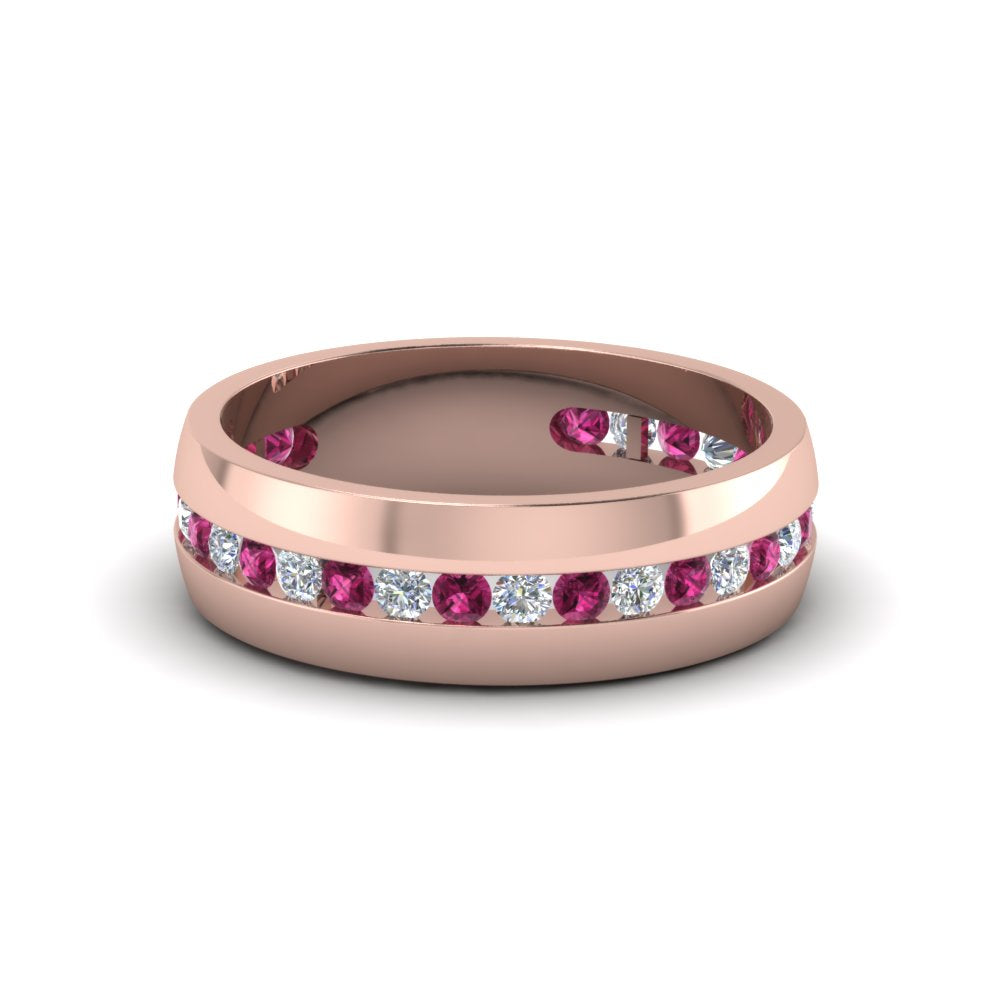 Mens Channel Set Wedding Ring